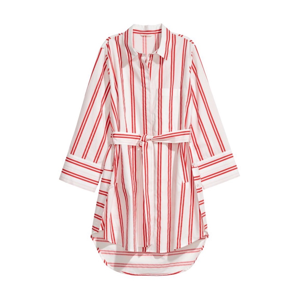H&M cotton shirt with the tie belt